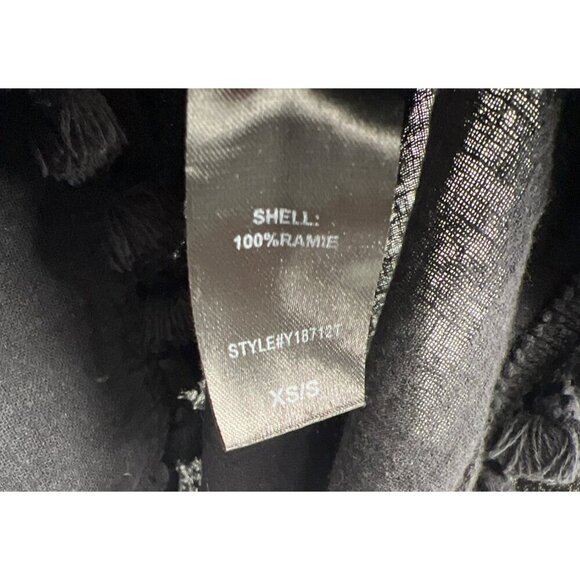 Tuckernuck Pomander Place Womens Black Swim Cover Dress With Tassel Trim XS/S - Picture 4 of 5